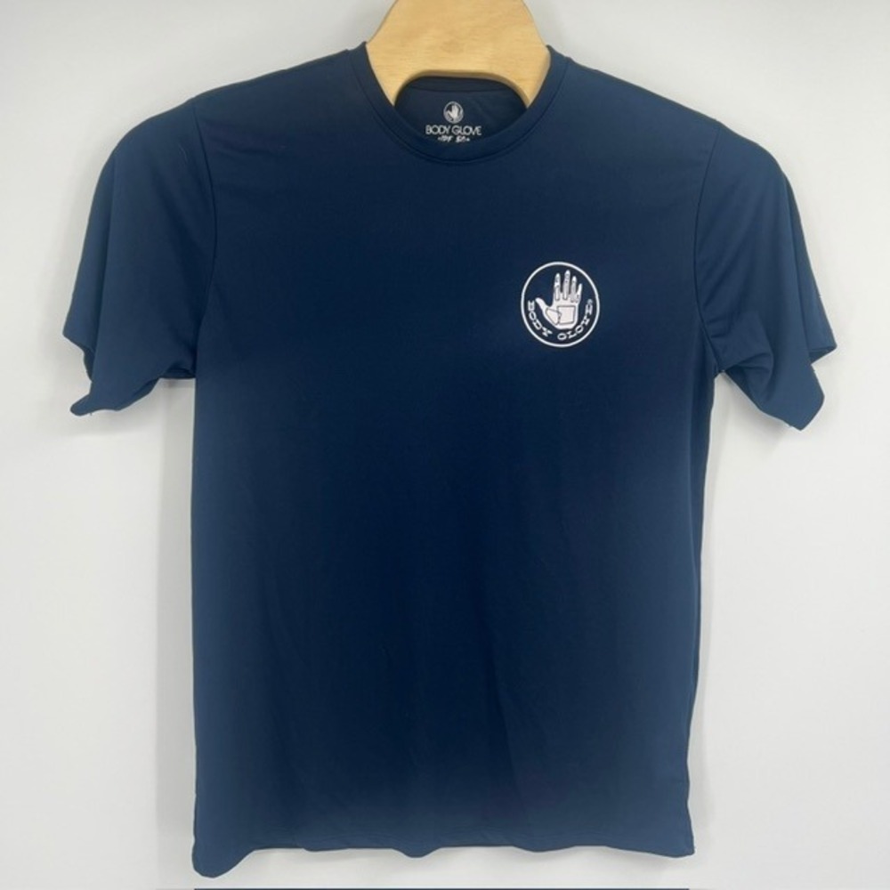 Body Glove Mens‎ Rash Guard Navy Blue UPF 50+ Swim Shirt Size Large